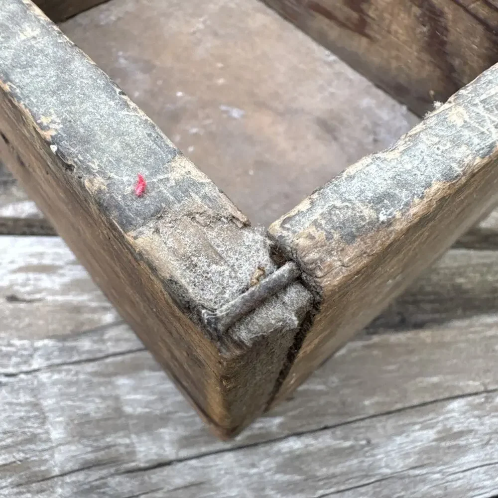 Vintage 6 Comp Wood Garden Tool Tote Caddy Toolbox Handmade Carpenters